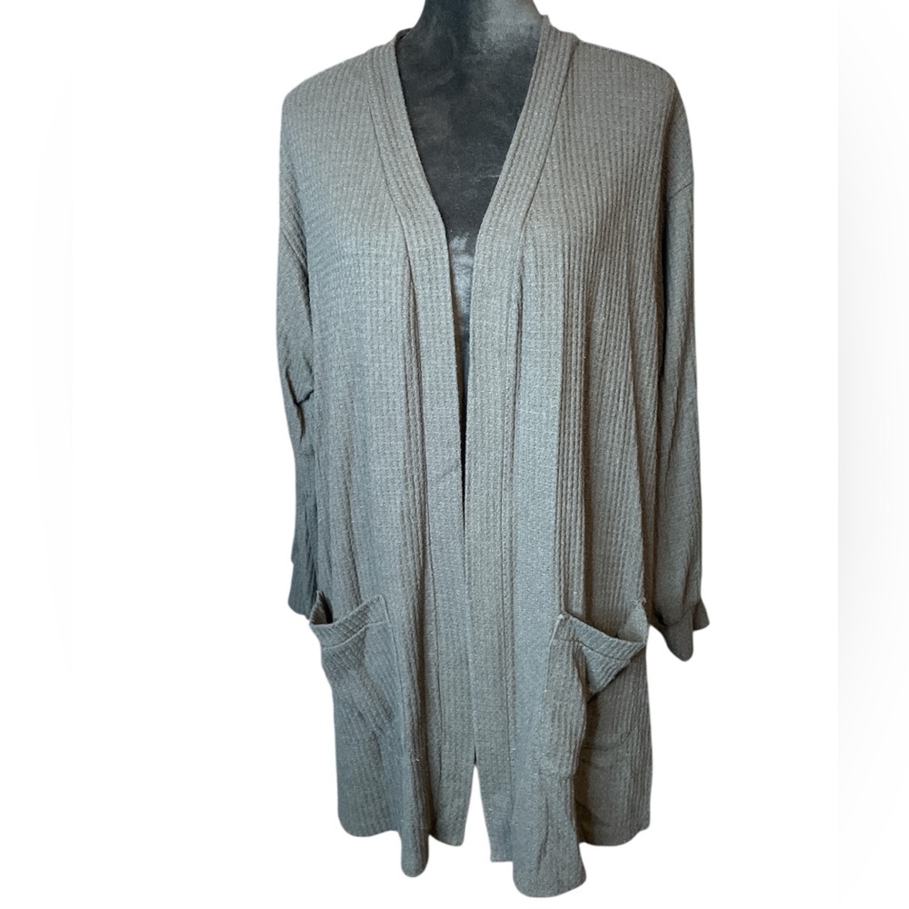 Socialite Charcoal Open-Front Women's Sweater